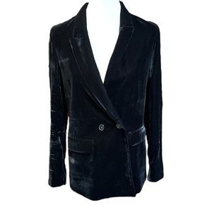 Zara Velvet Jacket Black Size XSmall